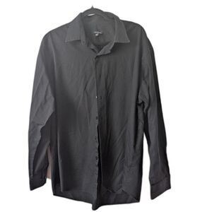 Van Heusen Black Button-Down Collar Shirt Men’s XL 17-17.5 Long Sleeve